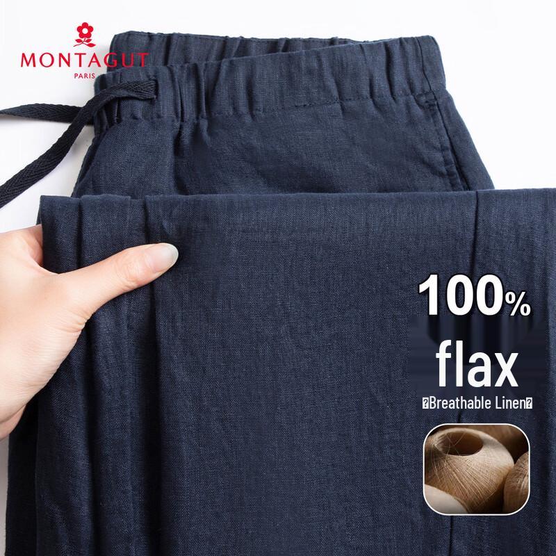 MONTAGUT Men s 100% Linen Breathable Casual Pants XXL