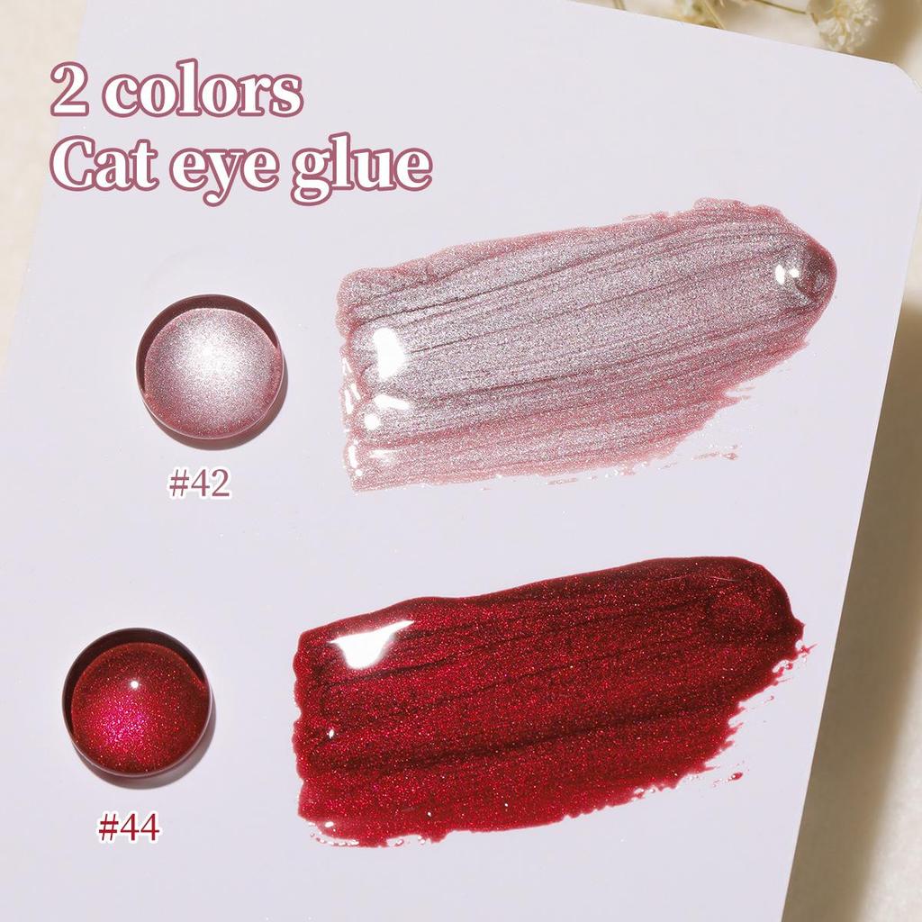 Oxblood Cat Eye Gel Polish 2025: Ruby Glass Bead Nail Art Set
