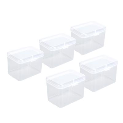 5PCS Sponge Transparent Storage Box Multipurpose Portable Clear Small Plastic Container