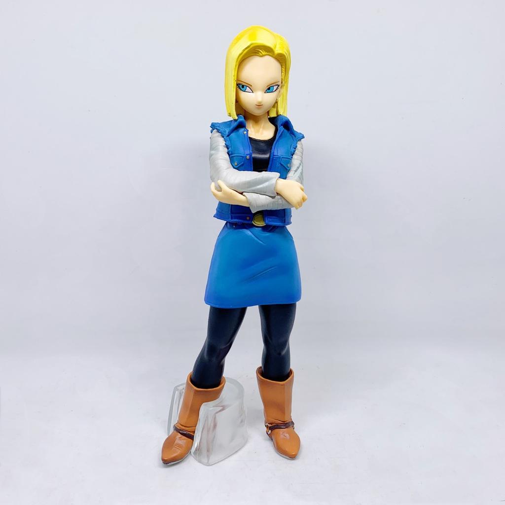 Bandai Anime Dragon Ball Z Android 17 18 Figure Android 18 PVC Action Figures Collection Model Toys for Children Christmas Gifts