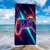 1pc Colorful Game Controller Pattern Microfiber Beach Towel | Ultra-Soft Polyester, Lightweight and Absorbent, Ideal for Yoga