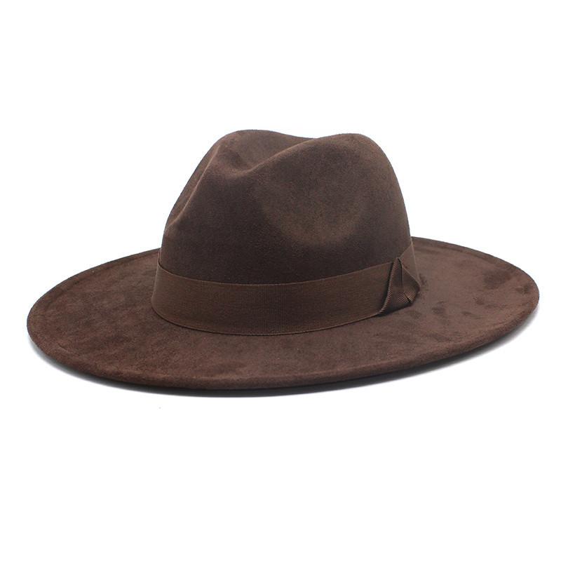 2021 Tibetan Top Hat Western Cowboy Hat Sun Hat Men'S And Women'S Suede Hat Knight Hat Versatile Sunscreen Hat
