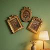 Antiker Goldener Fotorahmen Harz Schleifenknoten Verzierter Bilderrahmen Für Wohnzimmer Schlafzimmer Wandbehang Oder Tischaufsteller