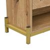 Shoe Rack Modern In Wood Look 4-Door Cabinet Space-Saving Storage Sideboard Cabinet for Entrance Areas Hallways or Corridors Sturdy and Stylish