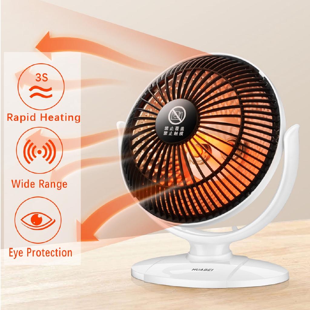 200W Weiß Mini Elektrisch Tragbar Quarz Lufterhitzer Raum Büro Heizung Warmluftgebläse Lufterhitzer Winter