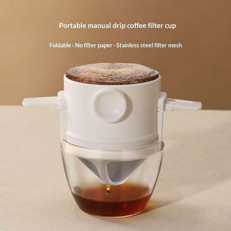 Foldable Stainless Steel Pour-Over Coffee Dripper – Portable, Reusable, Paperless