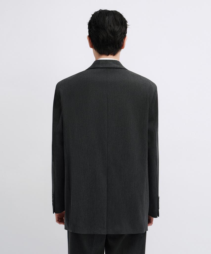 Musinsa Standard Daddy Shoulder Oversized Blazer [Charcoal Gray]