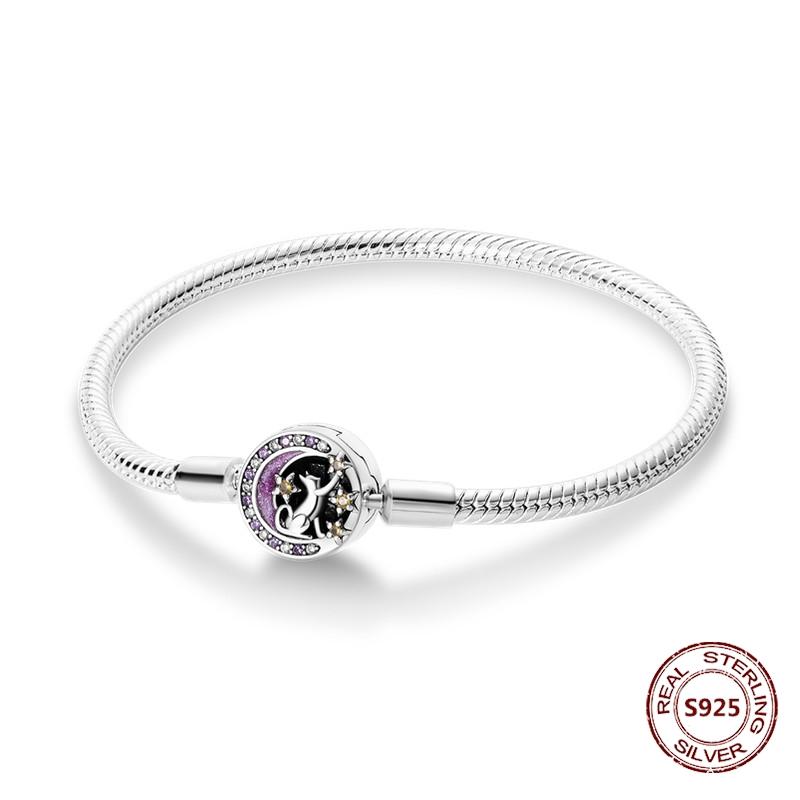 Pink Love Heart Copper Metal Bracelet High Quality Fine Jewelry Authentic Original Bracelets Zircon Cat Paw Snake Chain Designed For Do It Yourself