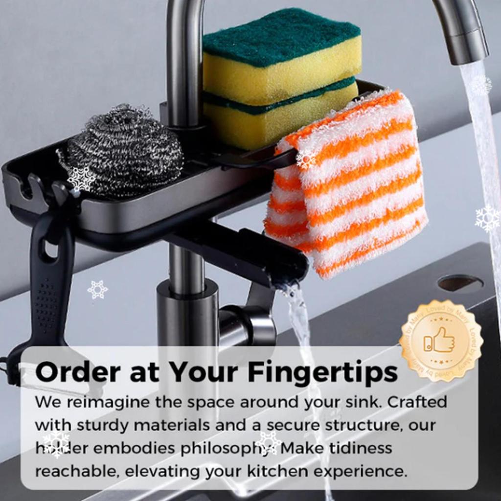 Kran handfat avloppsställ hängande kran avloppsställ Över kran handfat organizer för svampar tvål handduk hushåll