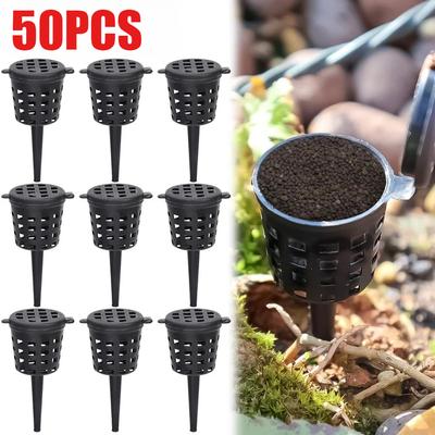 Plant Fertilizer Baskets Dome Case Plastic Automatic Nursery Pots With Lid Plant Bug Portable Bonsai Cover Box Tools