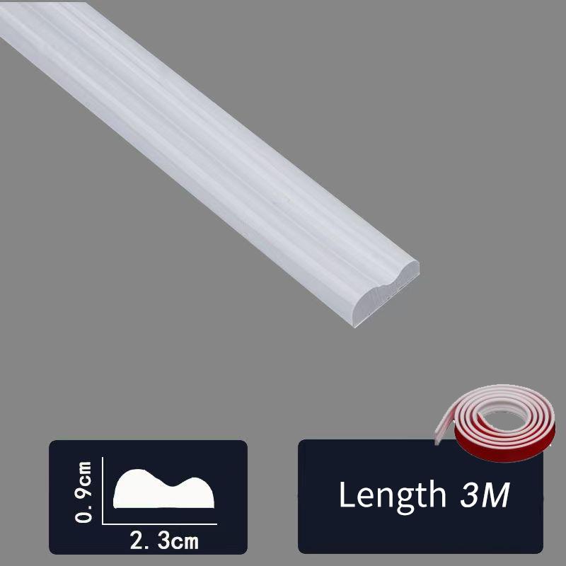 Elegant Self-Adhesive 1 Roll Decorative Strips Picture Frame Shape Flexible Peel and Stick Trim for Wall Floor Furniture Cabinet