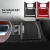 Carbon Fiber Car Central Water Cup Cover Sticker For Infiniti G35 G37 2008-2013 Gear Cup Panel Trim Decoration Accessories