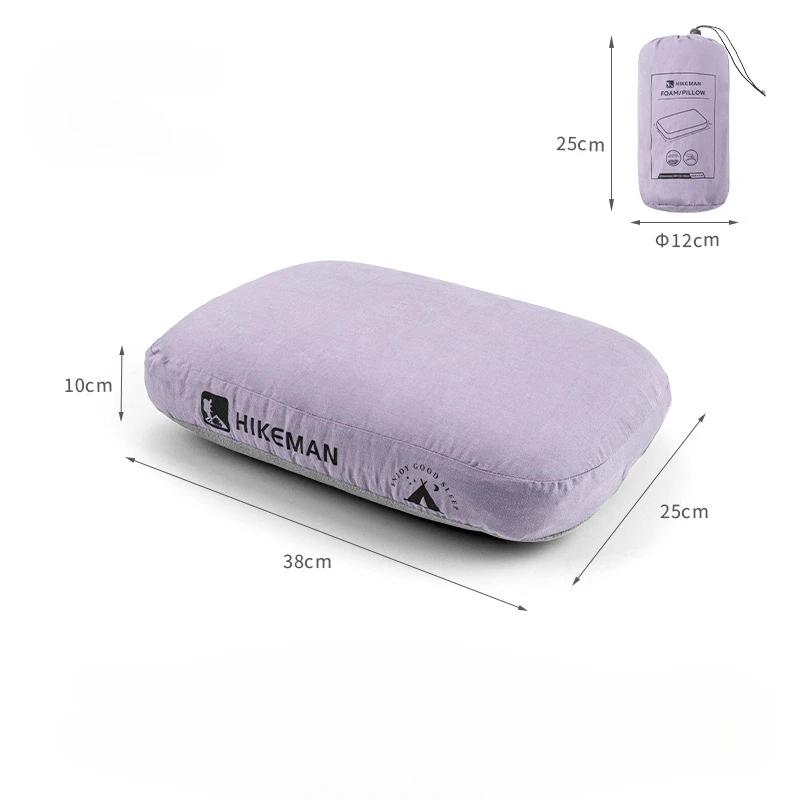 

Premium Memory Foam Pillow for Camping and Travel with Slow Rebound, Portable and Comfort Neck Pillows Soft Neck Cushion фіолетовий