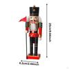 Christmas Decorative Nutcracker Figurine Seasonal Decor 25 Cm Crafts for Centerpiece
