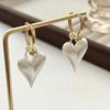 Elegant French Heart Dangle Earrings for Women - High-End, Versatile, Niche Design, New Arrival