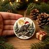 Christmas Tree Ornament Raccoon Acrylic Ornament, Cute Animal Hanging Decor for Small Lover Present Desk, Festive Holiday Home Decoration, Unique Gift