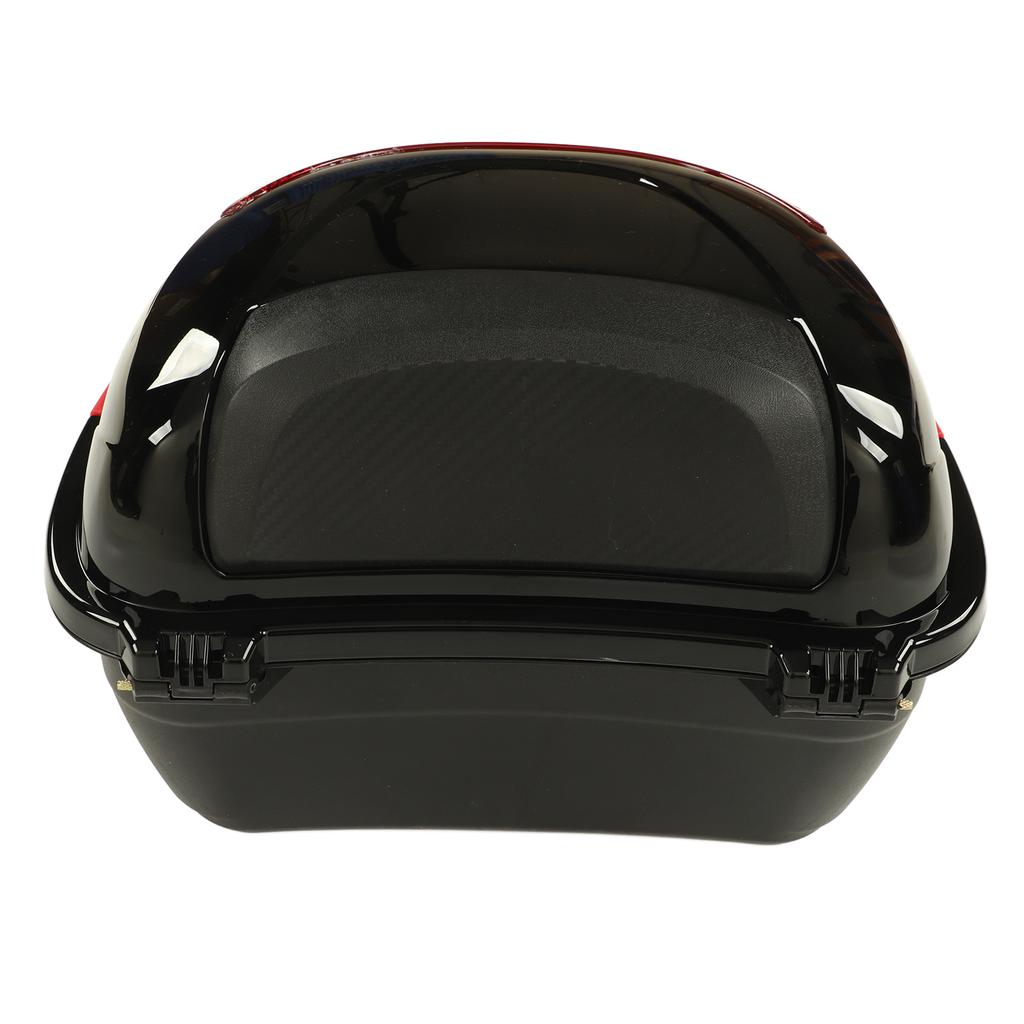 Motorcycle Rear Top Box Motorbike Tail Trunk Storage Case Waterproof Lockable For Autocycle Black