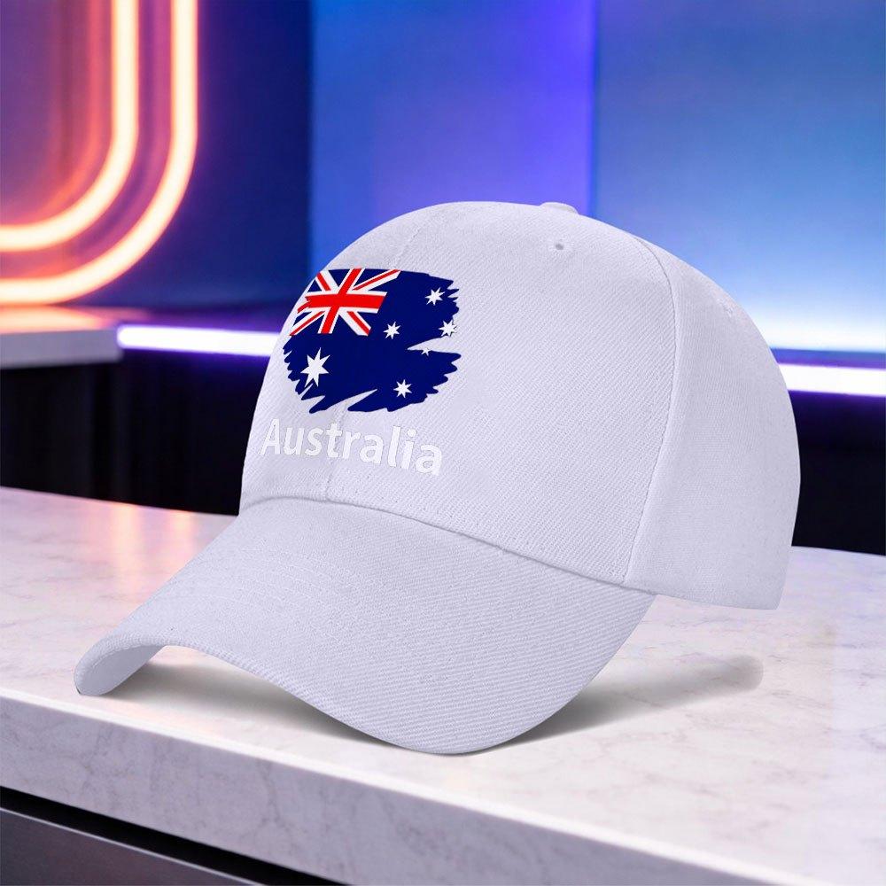 Australian Flag Print Baseball Cap  Lightweight Unisex Hat with National Colors Ideal Gift for Unisex  Women