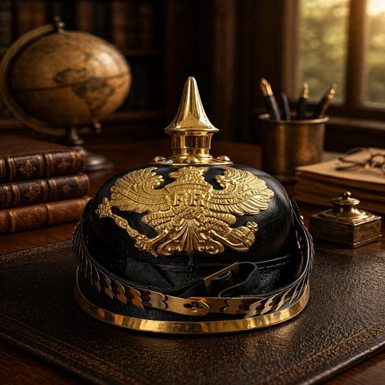 Handmade Prussian Pickelhaube Helmet Wearable German Replica Vintage Bavarian Armor Office Decor Gift