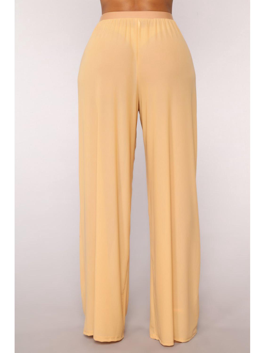 

Модные европейские и американские сетчатые широкие прозрачные брюки - хит продаж, сексуальный дизайн XL