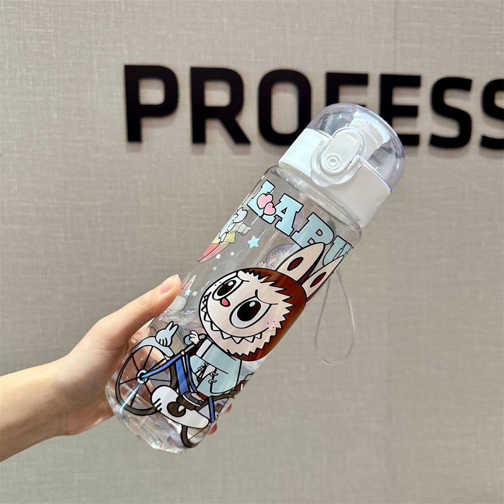 Plastikbecher Hochwertiger Cartoon Hüpfbecher Direktes Trinken Tragbar Niedlicher Wasserbecher