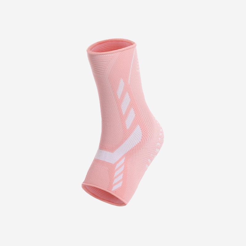 

Copper-Infused Breathable Ankle Support: Four-Way Stretch Knitted Compression for Sports and Running Pink