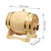 5L Pine Wood Whiskey/Beer Fermentation Barrel | Hand-Crafted Natural Wood Grain Design, Wine Storage & Party Dispensing Durable Pine Wood Construction