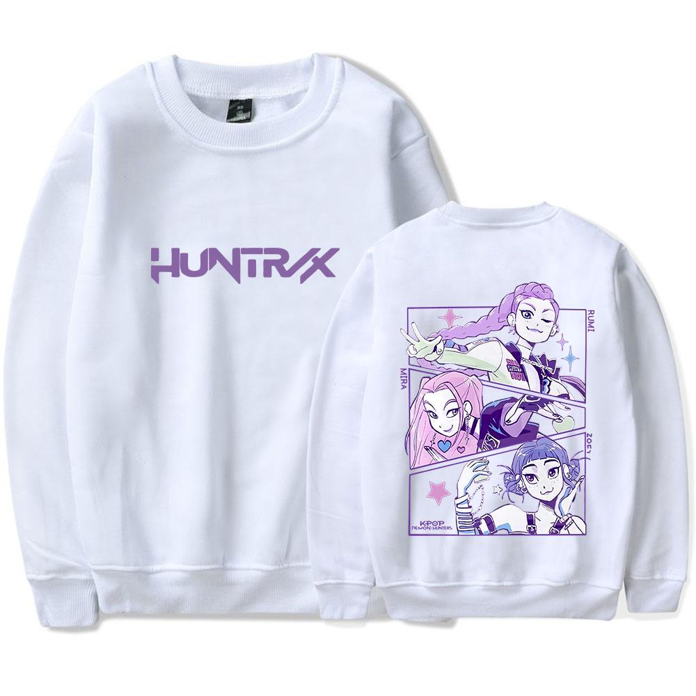 Nieuwe Lente Herfst KPop Demon Hunters Grafisch Bedrukte Oversized Hoodie Dames Heren O-hals Lange Mouw Sweatshirt Casual Trainingspak Grappige Kleding