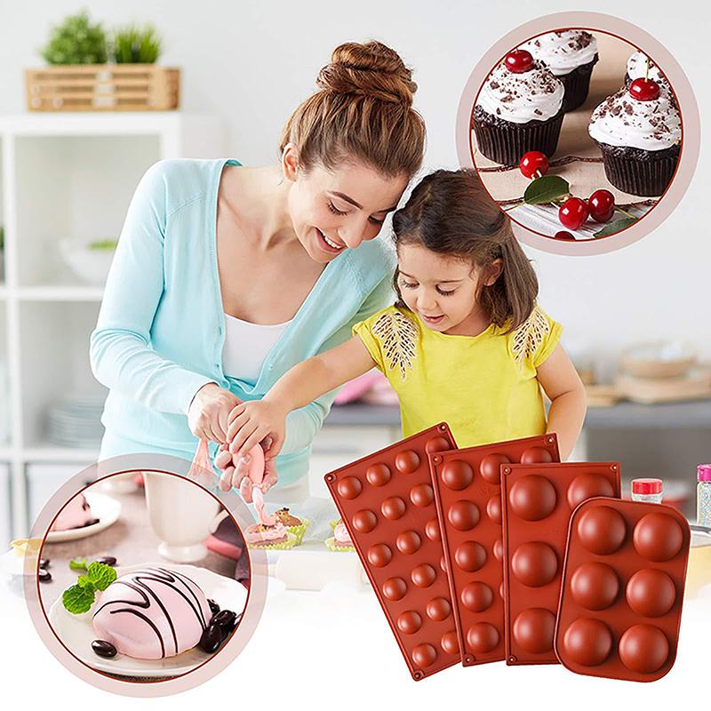 1PC Ball Round Half Sphere Silicone Molds For DIY Baking Pudding Mousse Chocolate Cake Mold Handmade Kitchen Accessories Tool