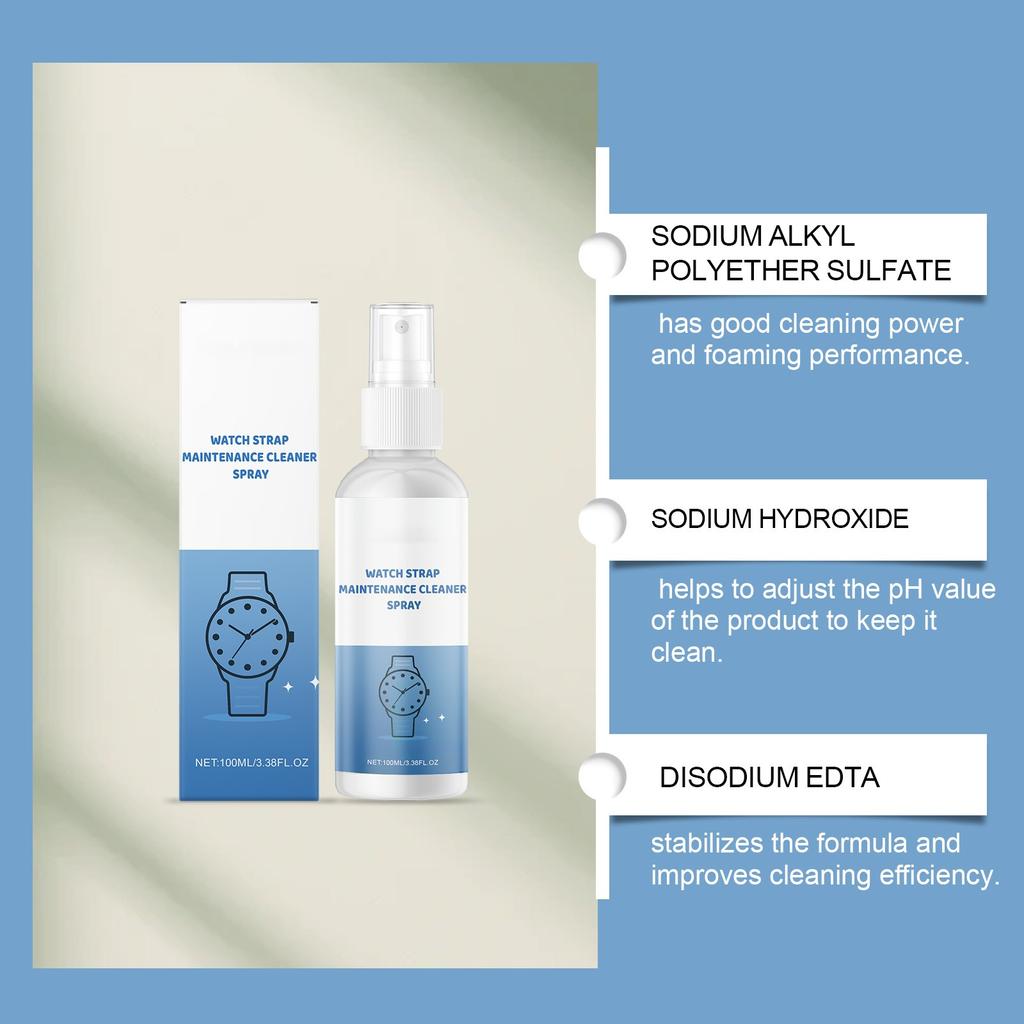 Watch Strap Maintenance Cleaner Spray; Watch Strap Cleanser; Watch Strap Cleaner Spray(100ml)