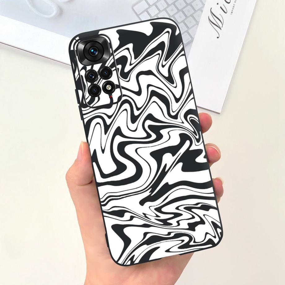 Für Xiaomi Redmi Note 11 4G Hülle Weiches Flüssigsilikon Süße Katze Schöner Stoßfänger Fundas Für Xiaomi Redmi Note 11 Pro Note11s 4G 5G