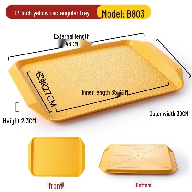 

Hanyou Upgraded Thickened Rectangular Anti-slip Plastic Tray (6-Pack)