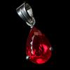 Natuurlijke Rode Robijn Hanger 14 karaat Peer Geslepen Edelsteen 925 Sterling Zilver Edelsteen Sieraden Cadeau