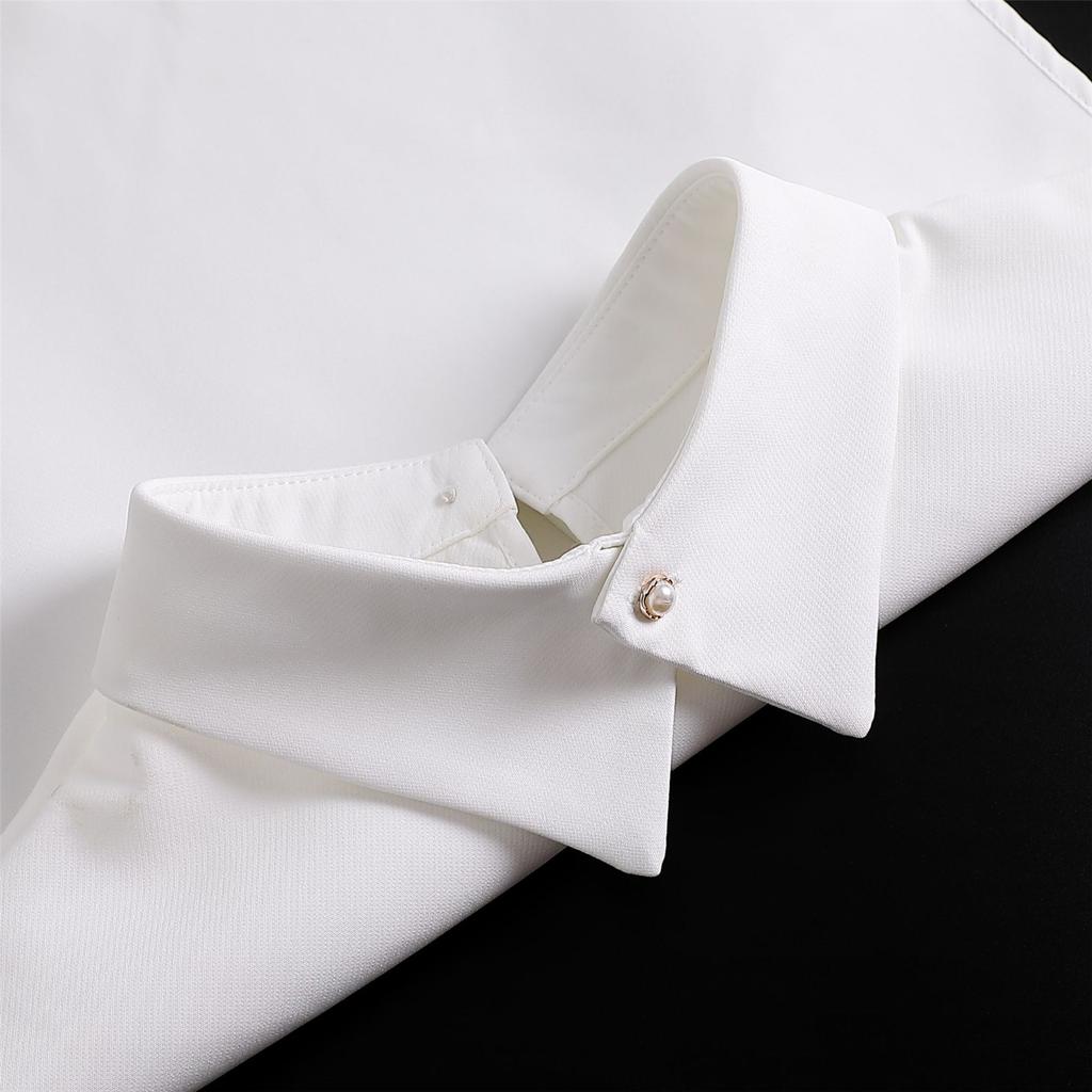 Elegant Lapel Collar Neck Cover Adjustable Turn Down Collar Insert for Women Office Clothing Accessory Neck Decoration