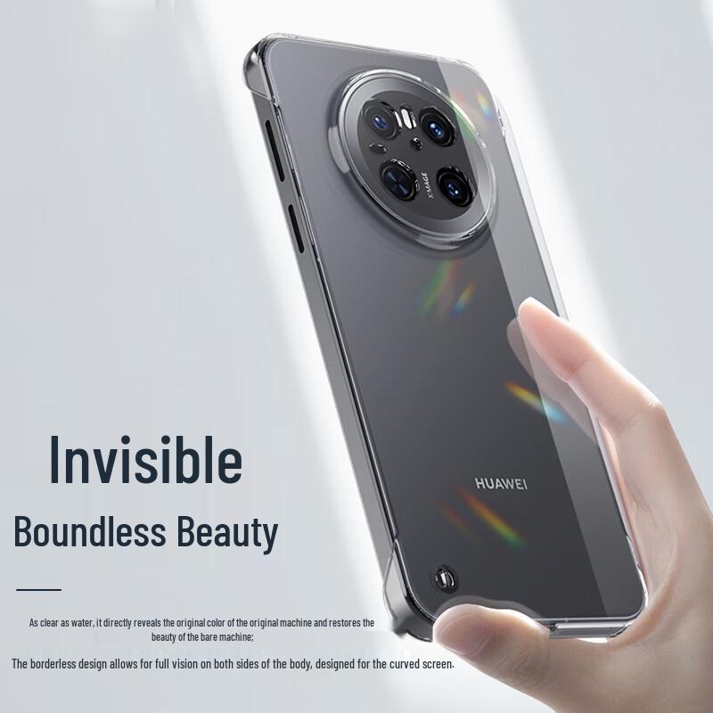 Capa de Telefone Stadef Cristal Gelo Transparente Sem Bordas para Série Huawei Mate