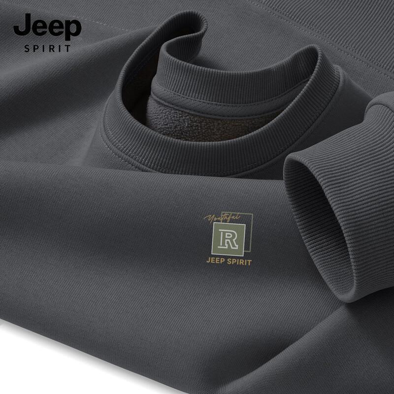 

JEEP SPIRIT Men s Plush Round Neck Sweatshirt 2XL (185)