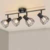 Spotlight 3/4 Head Metal Indoor Surface Mounted Multi Angle Adjustable Fixture Housing Home Ceiling Lamp Black Net Spot Lamp