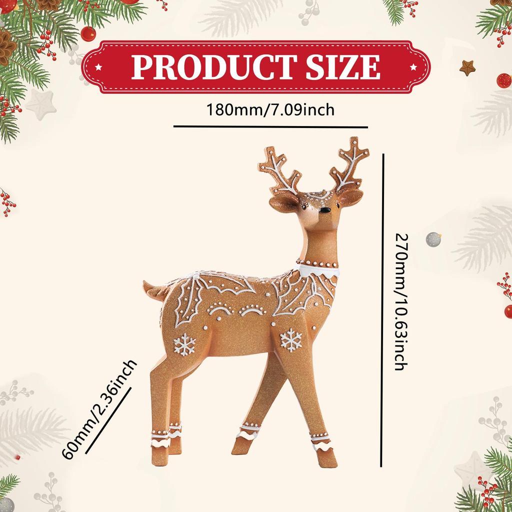 Christmas Reindeer Statue Deer Sculpture Creative Design Ideal Gift Xmas Elk