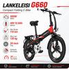 LANKELEISI G660 20-inch Foldable Urban Electric bicycle,500W48V12.8AH,Max Range 110 km,Max Load 120 Kg