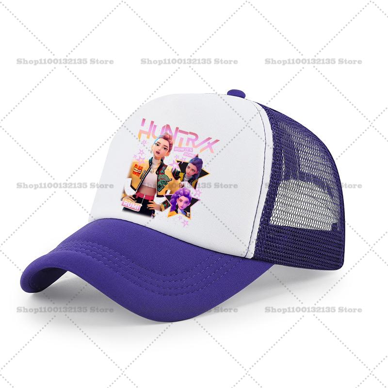 KPoP Demon Hunter Summer Baseball Cap Cartoon Anime Print Hat Boy Girl Breathable Kid Hat HipHop NetCap Kawaii Kids Toy Gift