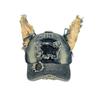 New Designer y2k wasteland style personalized cowboy perforated baseball cap women's three-dimensional ears street duckbill cap