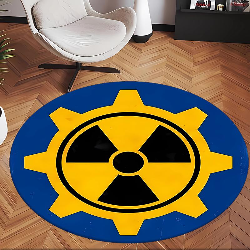 Fallout (1) Round Office Rug Decorative Floor Rug for Office Bedroom Living Room and Home Space