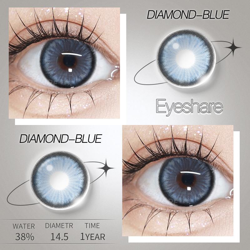 Eyeshare 1 Pair Contact Lenses with Myopia Colored Contact Lenses Prescription Natural Lenses Student Beauty Cosmetics