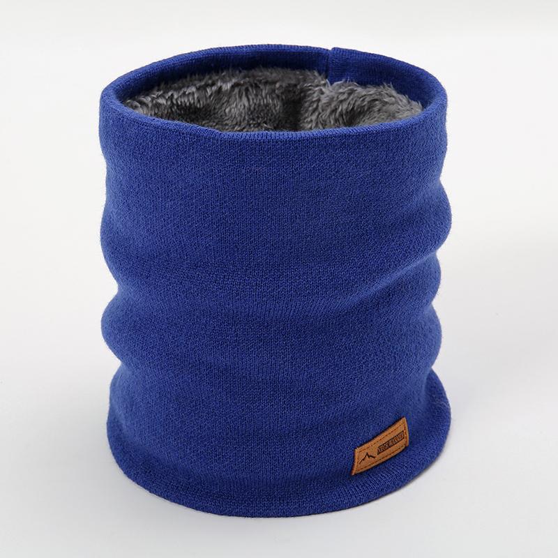 

New Fashion Brand Luxury Design Solid Color Warm Scarf Women Neck Warmer Ring Elastic Scarves Winter Outdoor Cold-Proof 21x24cm