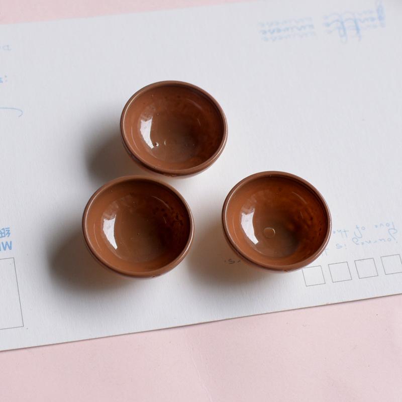 

10 шт., миниатюрная миска, блюдо, круглая, масштаб 1/12, кукольный домик, кухонный аксессуар для столовой белый