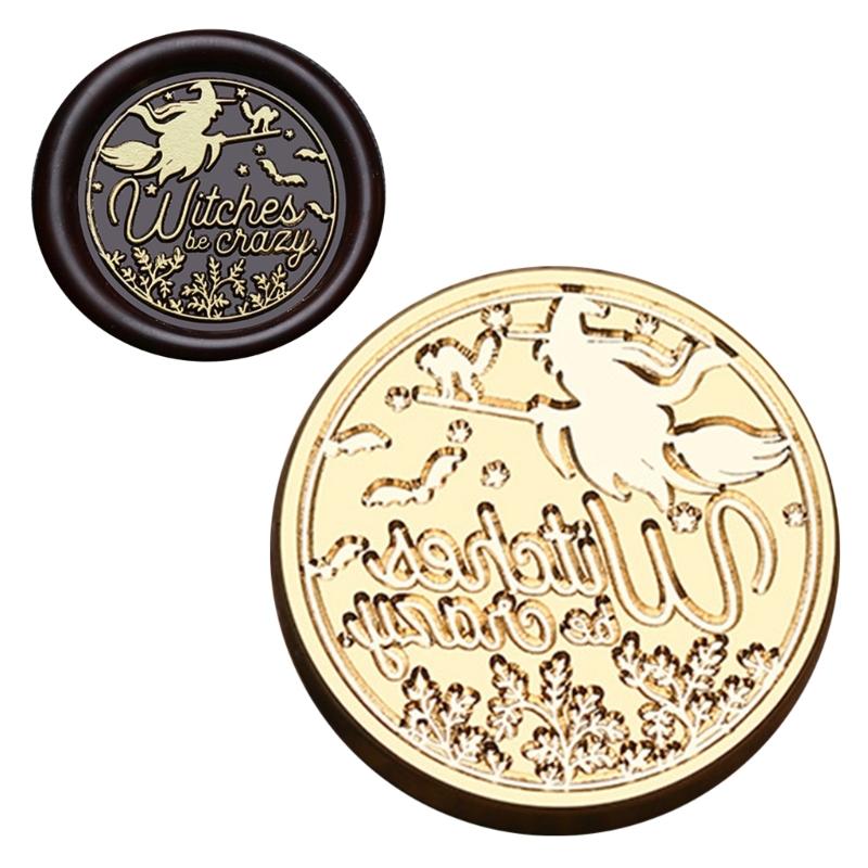 Pumpkins Sealing Wax Stamp Halloween Series Wax Seal Stamp Brass Head Seal Stamp for Scrapbooking Invitations Decoration
