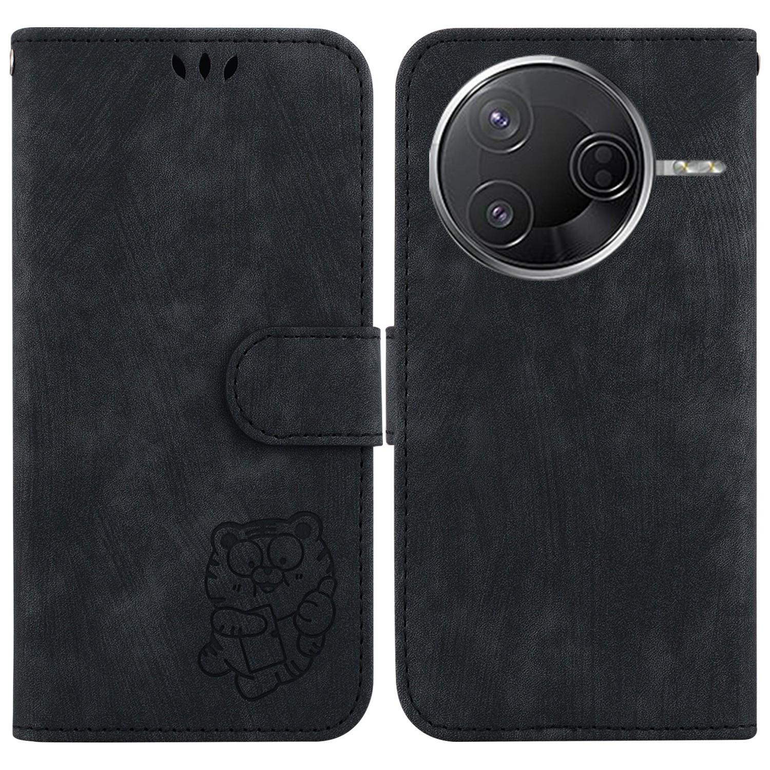 

Для Xiaomi Poco F7 Pro 5G/F7 Ultra 5G/Redmi K80 Pro 5G/K80 5G Чохол-гаманець Шкіряний протиударний чохол для телефону з тисненням тигра Black