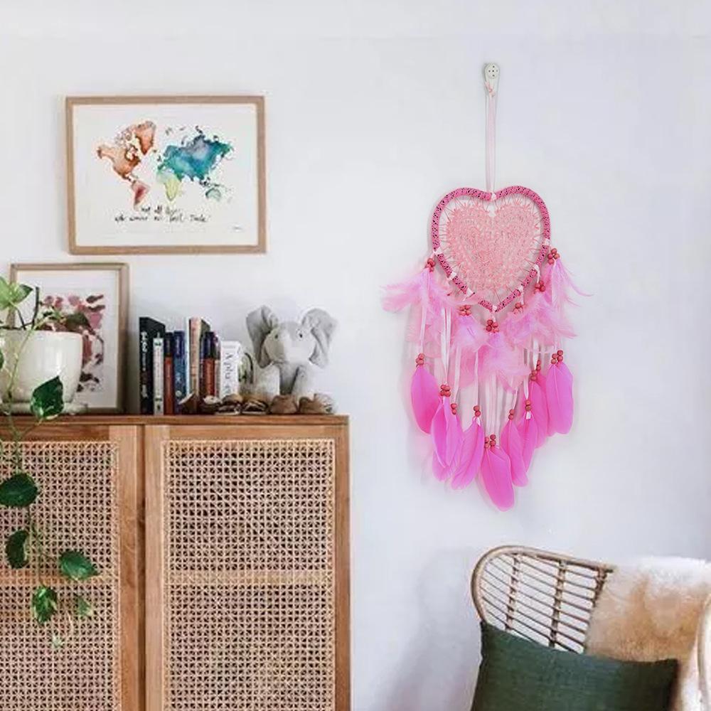 White Heart Dream Catcher Wind Chime - Home and Office Decoration