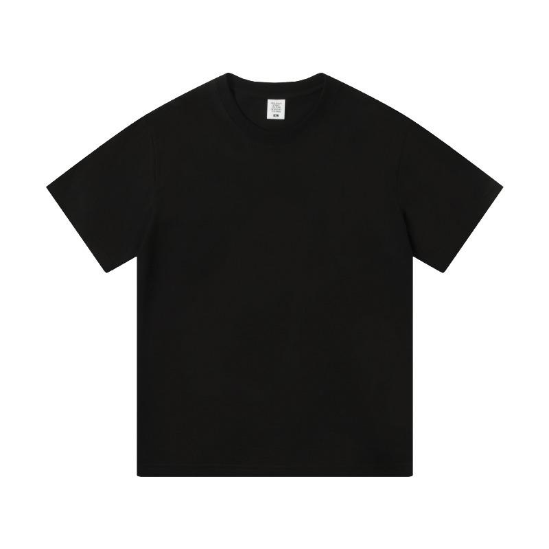 Summer new product cool antibacterial pure cotton round neck T-shirt men's and women's casual loose and versatile solid color half-sleeve short inside