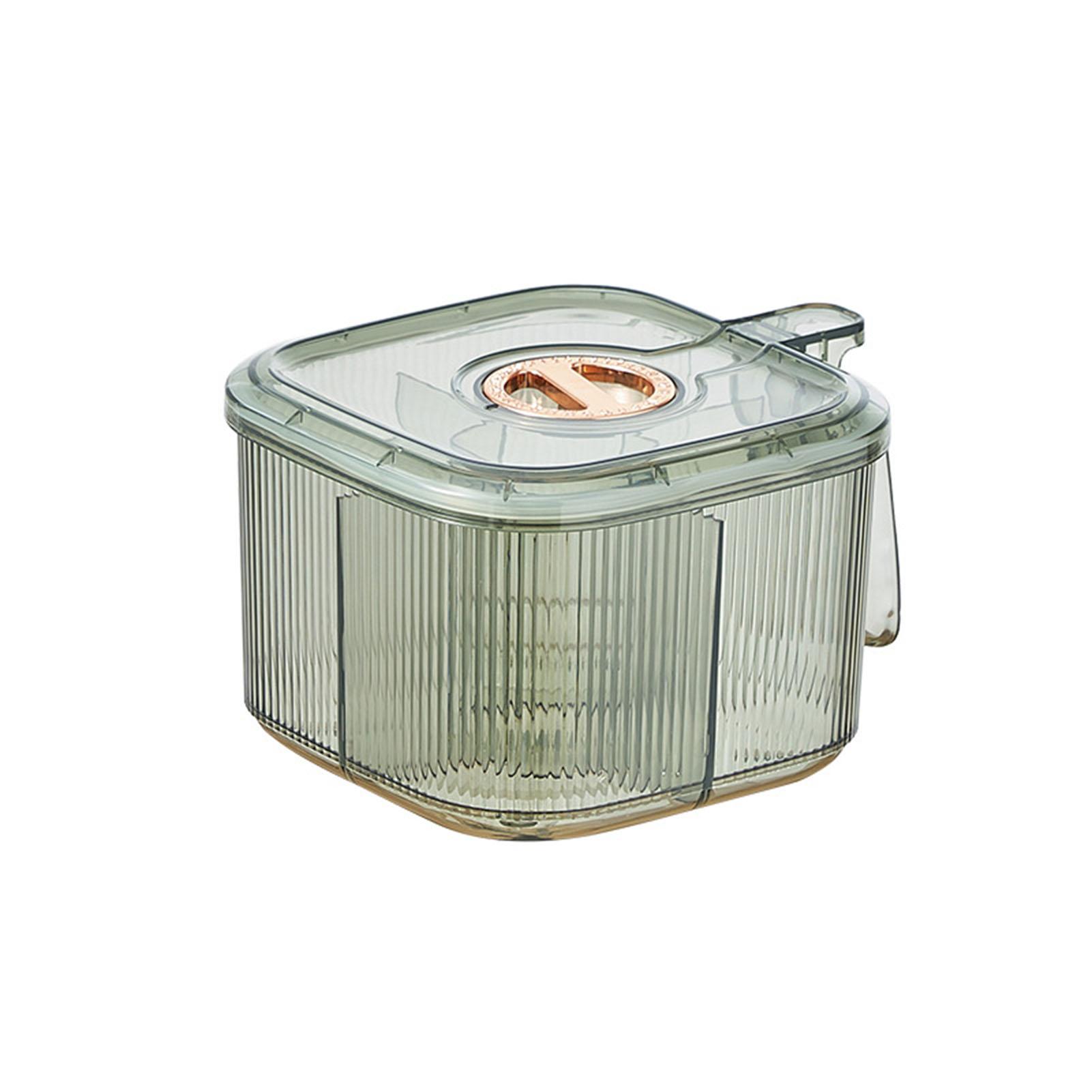 

4-in-1 Seasoning Box Multipurpose Sealed Spice Jar With Lid Kitchen Storage Tool зелений